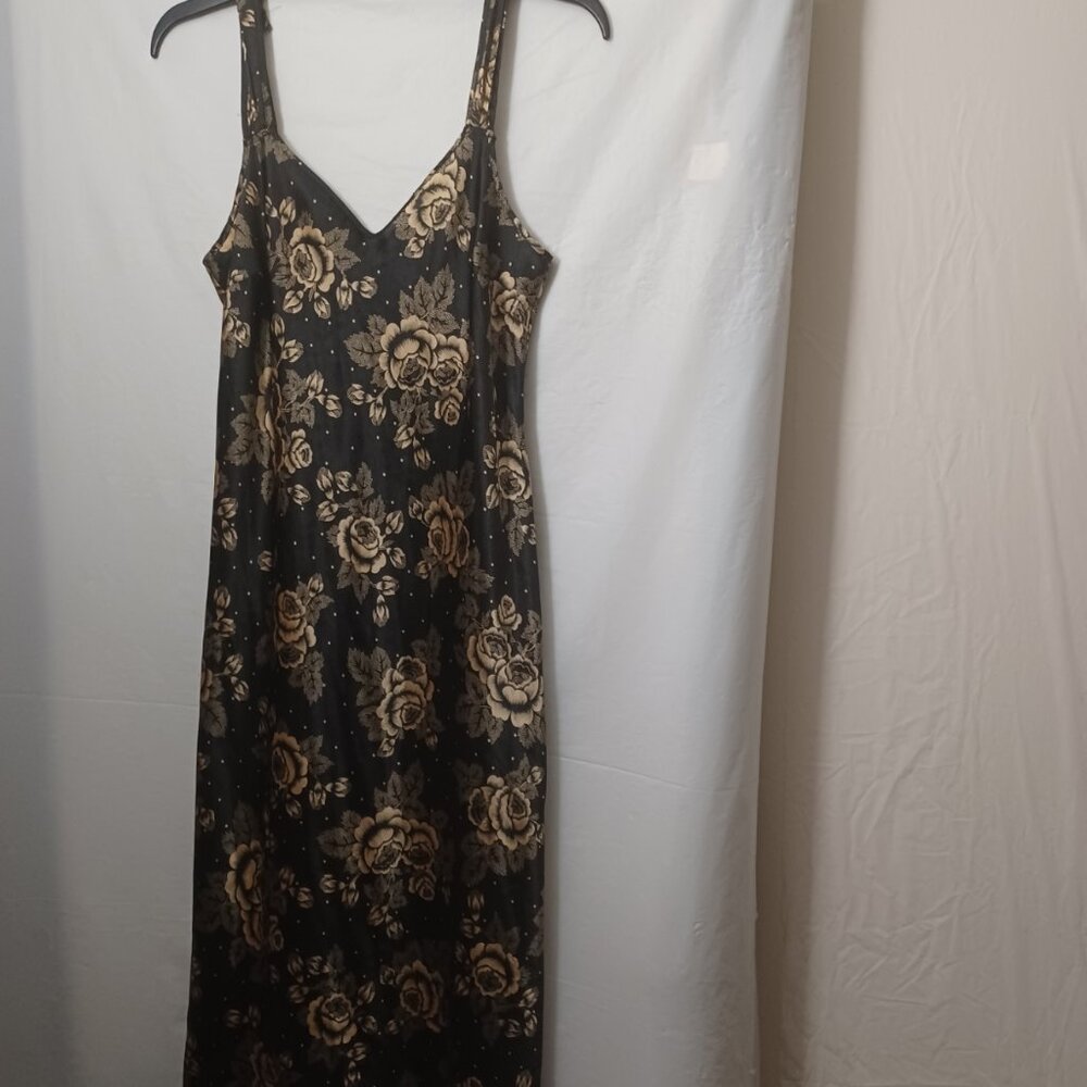 MEGAN TAYLOR FLORAL PRINT SLIP DRESS NIGHT GOWN - Picture 10 of 10